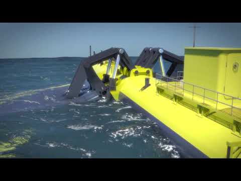 Схема эксплуатации плавучей приливной электростанции O2 / ©Orbital Marine Power, YouTube