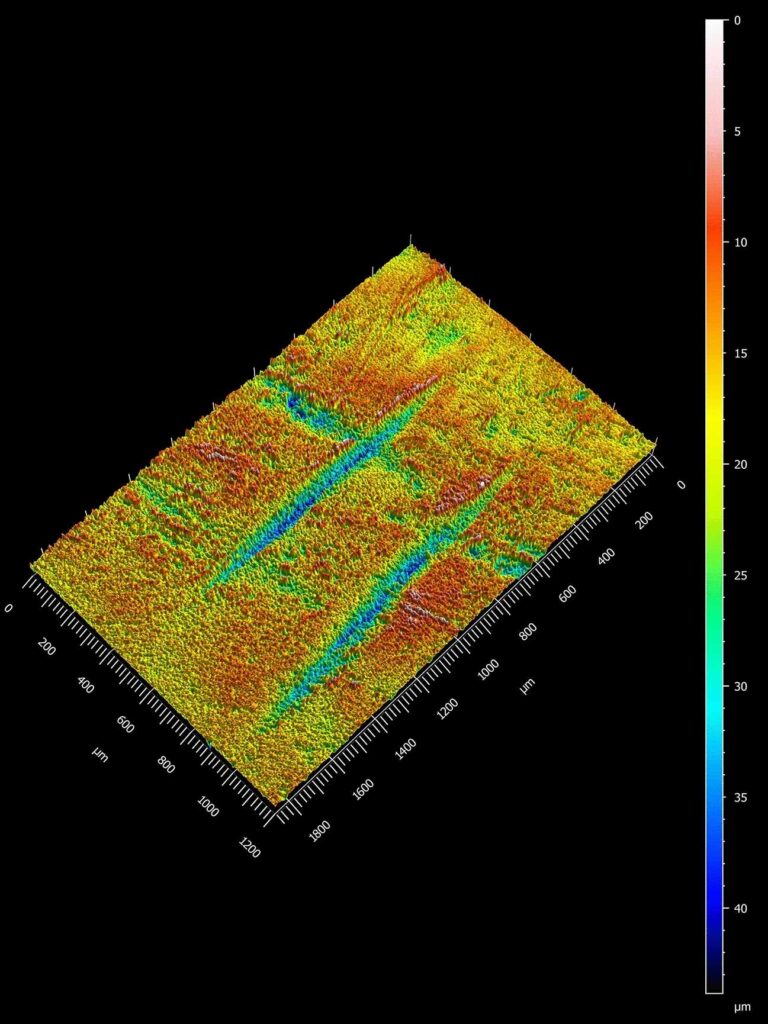 3D-модель двух порезов на кости / ©Briana Pobiner et al.