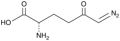 Структура 6-диазо-5-оксо-L-норлейцина (DON) / © Cayman Chemical