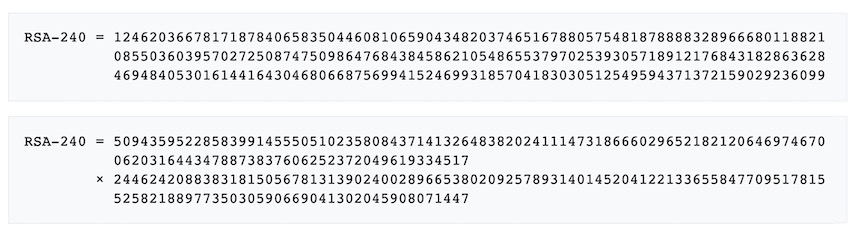 Исследователи взломали самый большой ключ шифрования [RSA-240] за 35 миллионов часов работы ядра