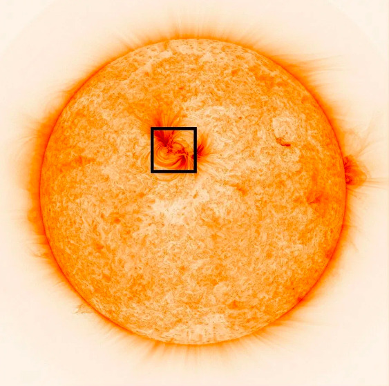 Снимок диска Солнца, полученный с телескопа High-Resolution Coronal Imager / © UCLan