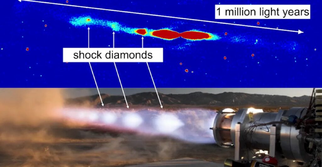 Кольца Маха джетов NGC 2663 и реактивной струи / Mike Massee (XCOR), Miroslav Filipovic et al.