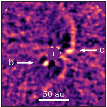 Прямой снимок протопланет PDS 70b и PDS 70с / ©Jason Wang, Caltech