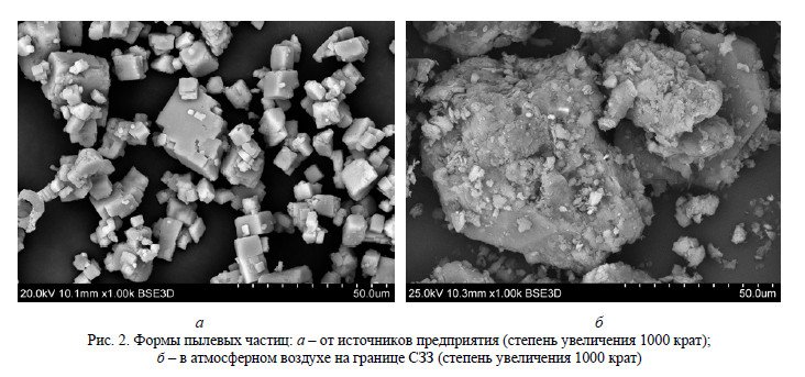 Формы пылевых частиц. Источник - ПНИПУ