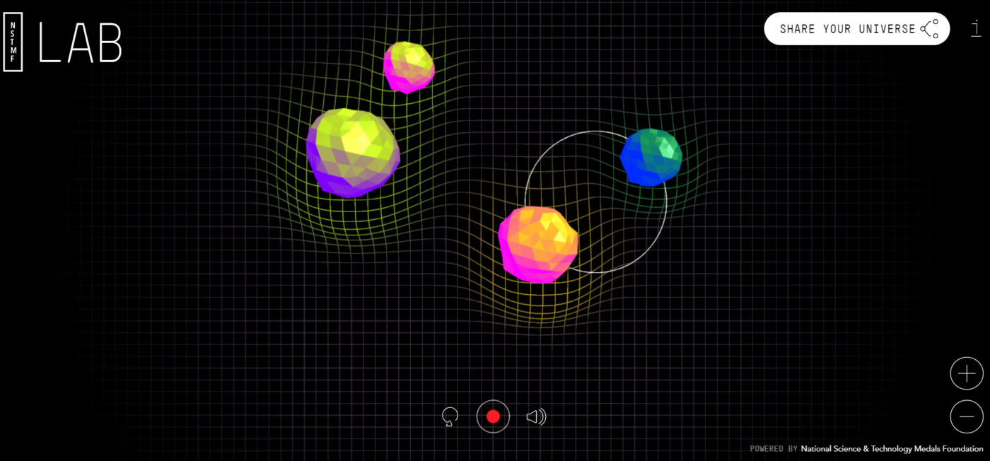 Браузерный симулятор Вселенной, чтобы познакомиться с гравитацией