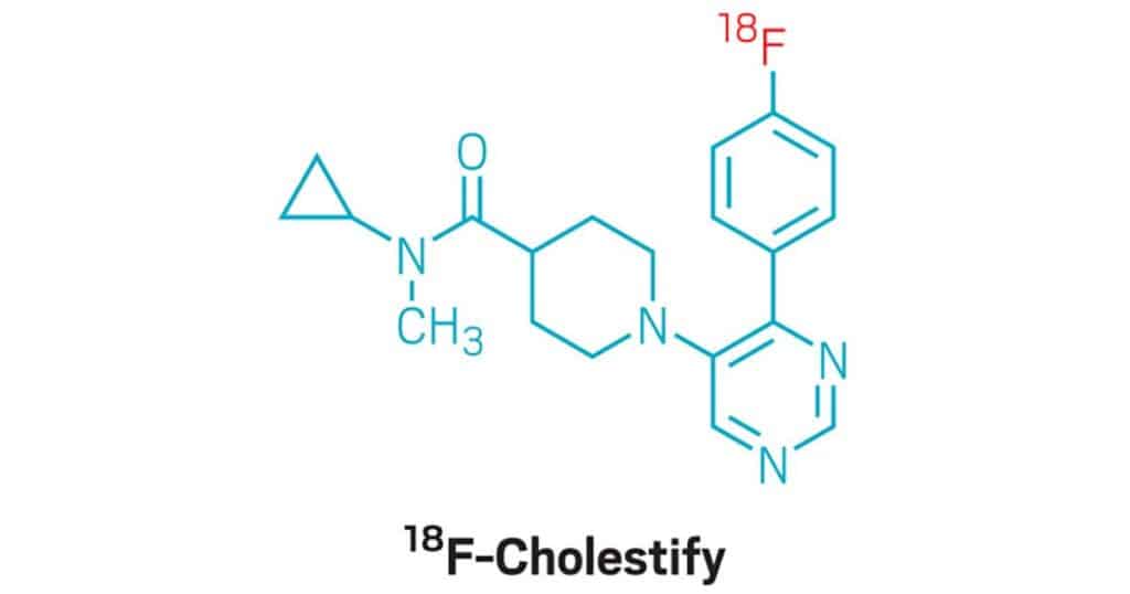 Структура молекулы 18F-Cholestify / © cen.acs.org