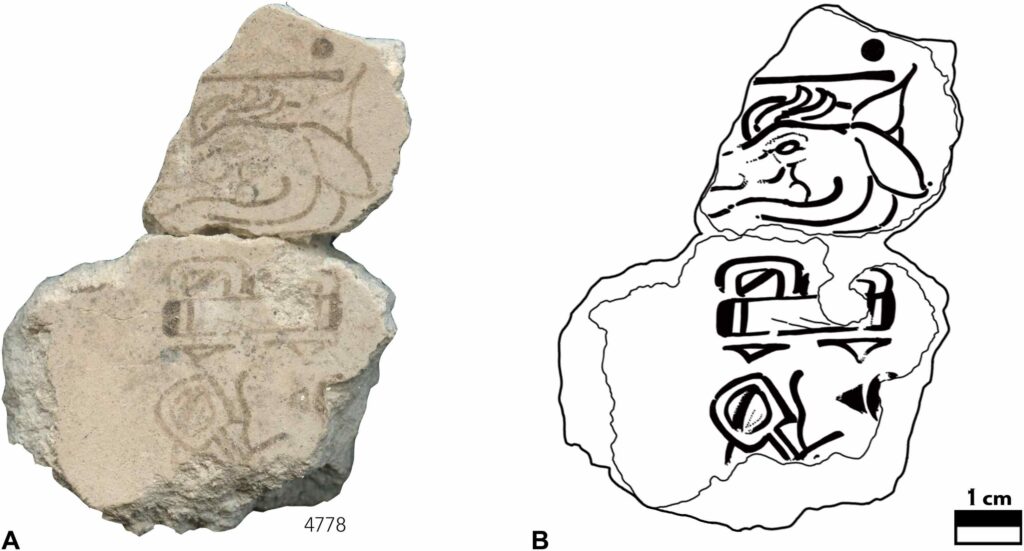 На верхнем фрагменте — глиф оленя, на нижнем — обозначение цифры / ©David Stuart et al.