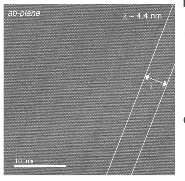 Вид на волны в слое H-TaS2, просвечивающая электронная микроскопия © Checkelsky Lab, MIT