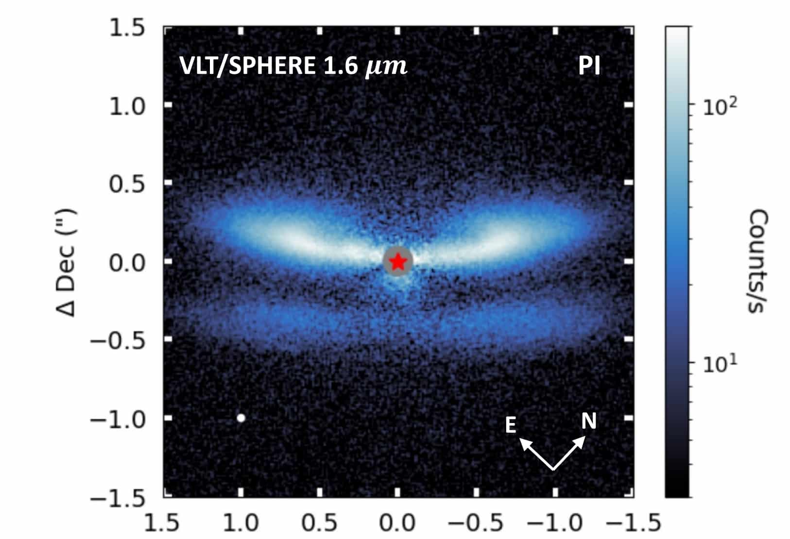 Ледяной протопланетный диск вокруг звезды PDS 453 / © L. Martinien et al, 2024